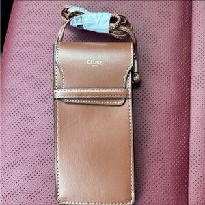 Celine Brown Leather Glasses Case
